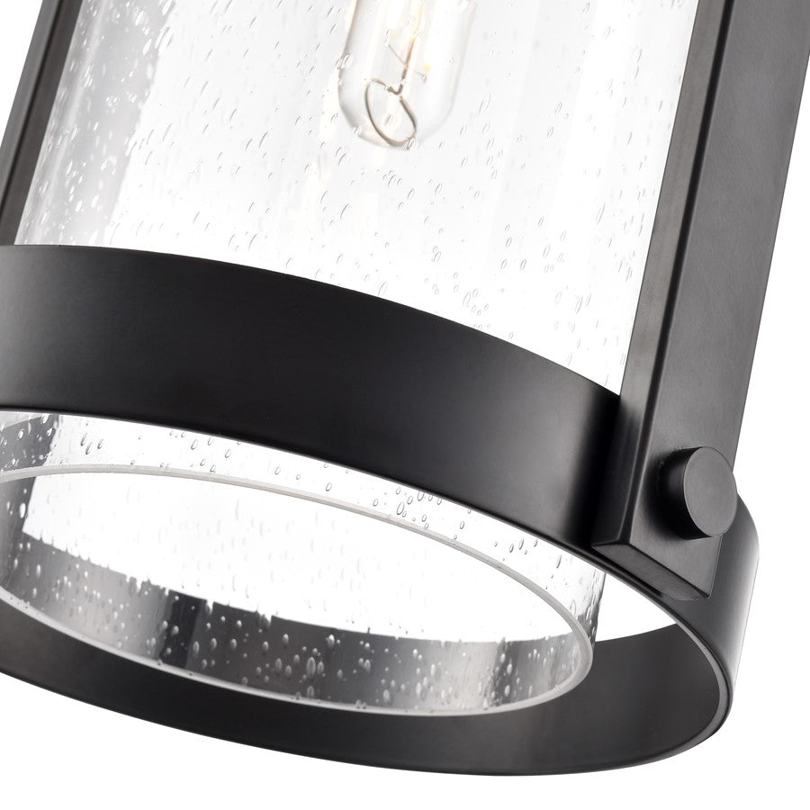 Millennium Lighting Luxio 1Lt 25" Outdoor Wall Sconce, Black/Clear