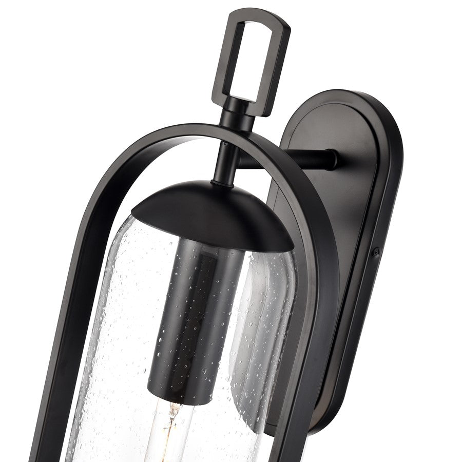 Millennium Lighting Luxio 1Lt 25" Outdoor Wall Sconce, Black/Clear