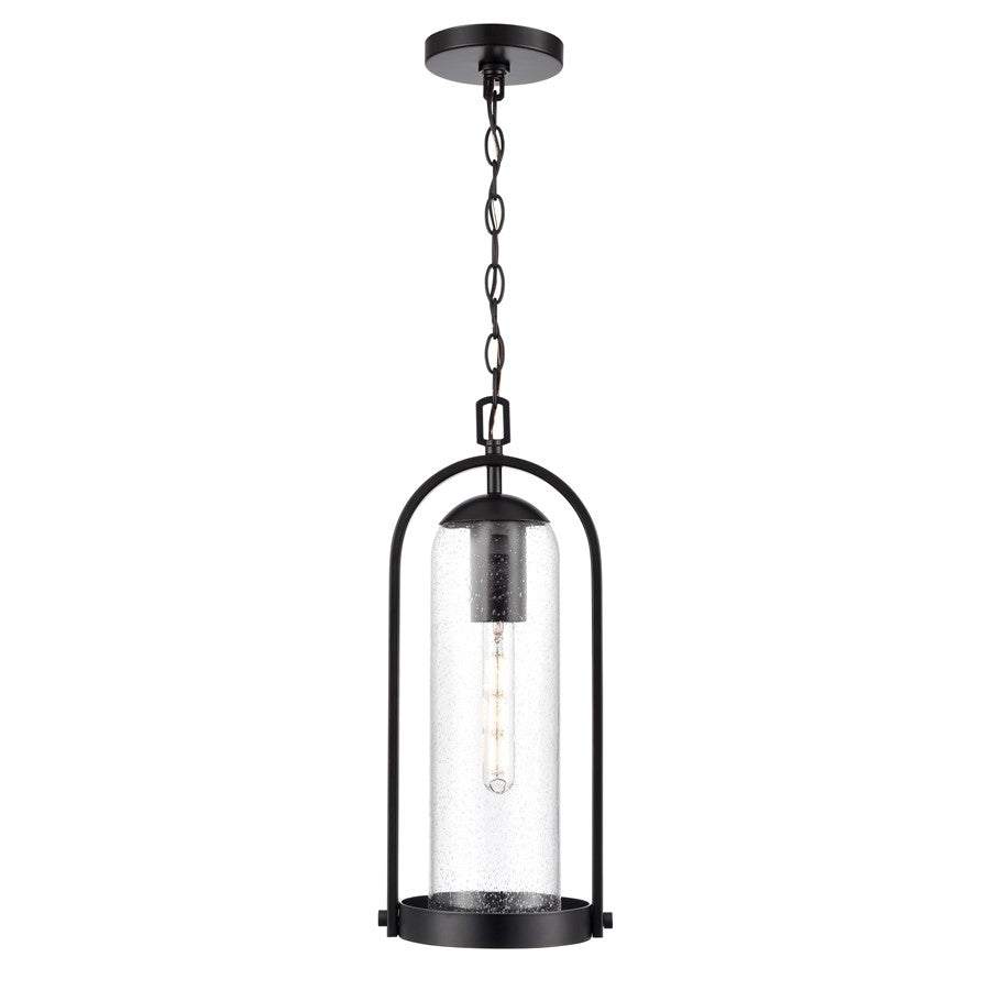 Millennium Lighting Luxio 1Lt 8" Outdoor Hanging Lantern, Black