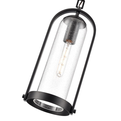 Millennium Lighting Luxio 1Lt 8" Outdoor Hanging Lantern, Black
