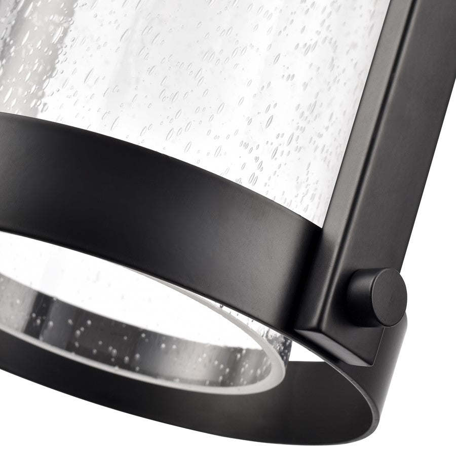 Millennium Lighting Luxio 1Lt 8" Outdoor Hanging Lantern, Black