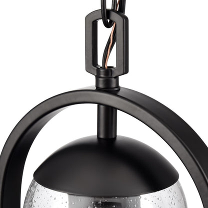 Millennium Lighting Luxio 1Lt 8" Outdoor Hanging Lantern, Black