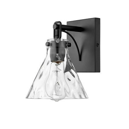 Millennium Lighting Barlon 1Lt Wall Sconce, Black/Clear