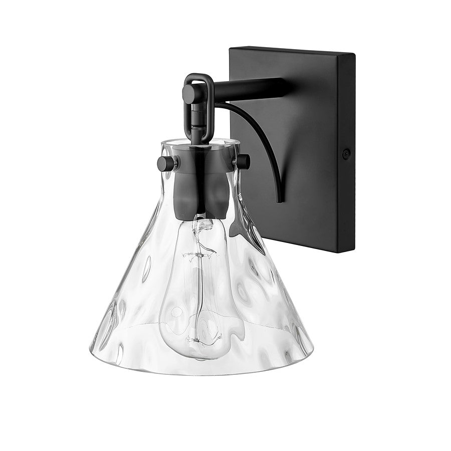 Millennium Lighting Barlon 1Lt Wall Sconce, Black/Clear