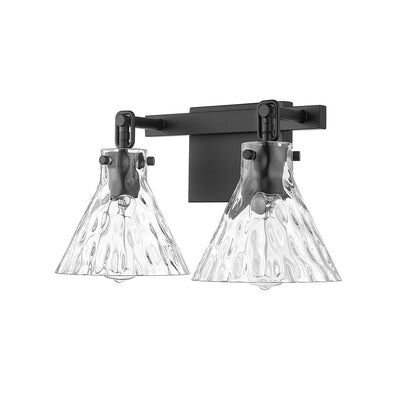 Millennium Lighting Barlon 2Lt Vanity, Black/Clear
