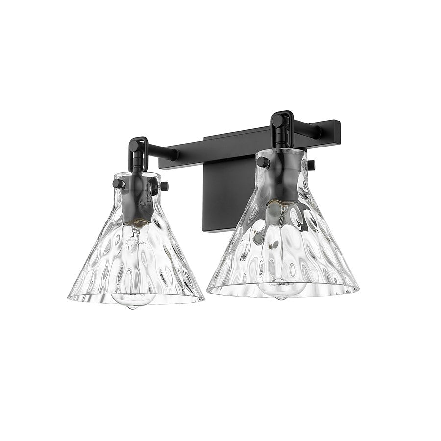 Millennium Lighting Barlon 2Lt Vanity, Black/Clear