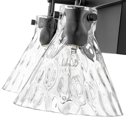 Millennium Lighting Barlon 2Lt Vanity, Black/Clear