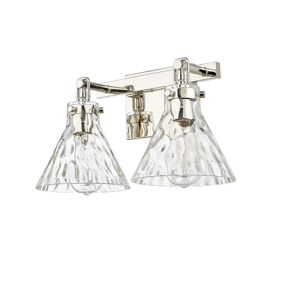 Millennium Lighting Barlon 2Lt Vanity, Polished Nickel/Clear