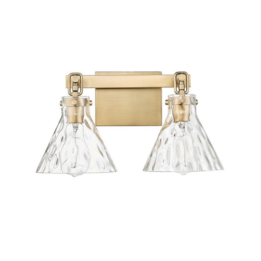 Millennium Lighting Barlon 2Lt Vanity, Vintage Brass/Clear - 20002-VB