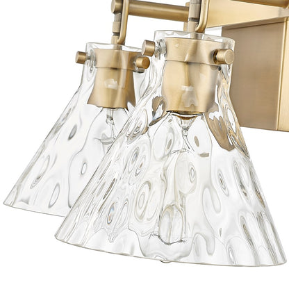 Millennium Lighting Barlon 2Lt Vanity, Vintage Brass/Clear