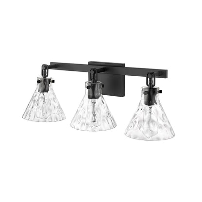Millennium Lighting Barlon 3Lt Vanity, Black/Clear