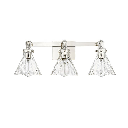 Millennium Lighting Barlon 3Lt Vanity, Polished Nickel/Clear - 20003-PN