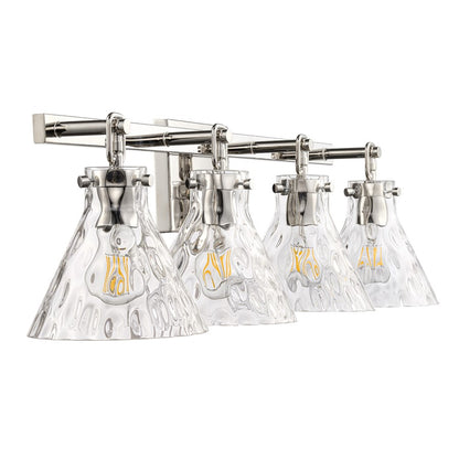 Millennium Lighting Barlon 34.75" 4Lt Vanity, Nickel/Clear Water