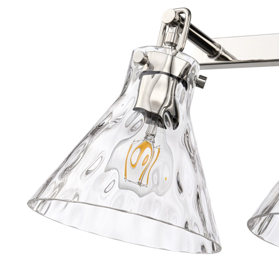 Millennium Lighting Barlon 34.75" 4Lt Vanity, Nickel/Clear Water