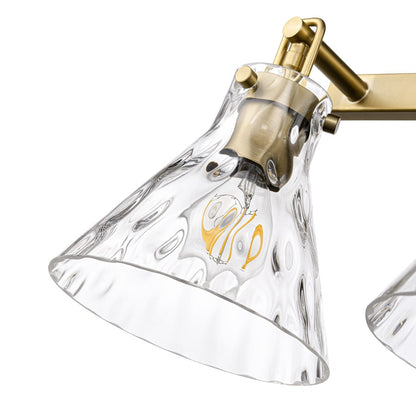 Millennium Barlon 34.75" 4Lt Vanity, Vintage Brass/Clear Water