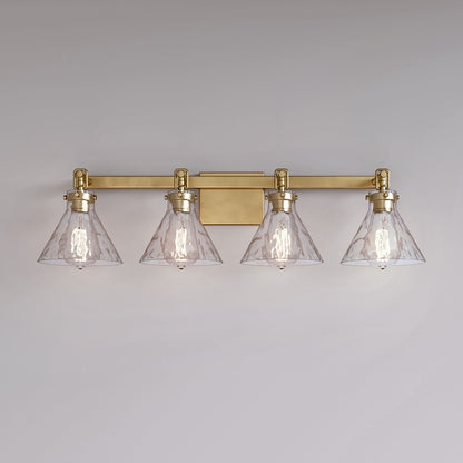 Millennium Barlon 34.75" 4Lt Vanity, Vintage Brass/Clear Water