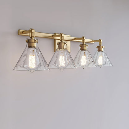 Millennium Barlon 34.75" 4Lt Vanity, Vintage Brass/Clear Water