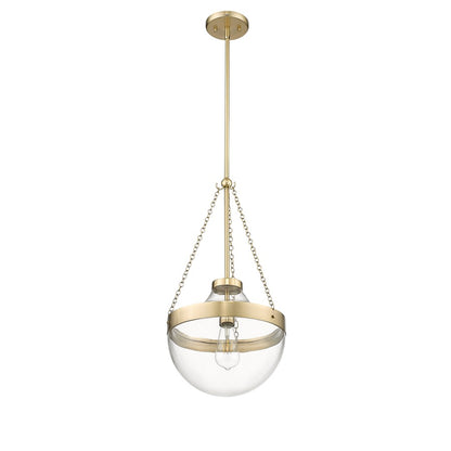 Millennium Lighting Clarra 1Lt Pendant, Modern Gold/Clear