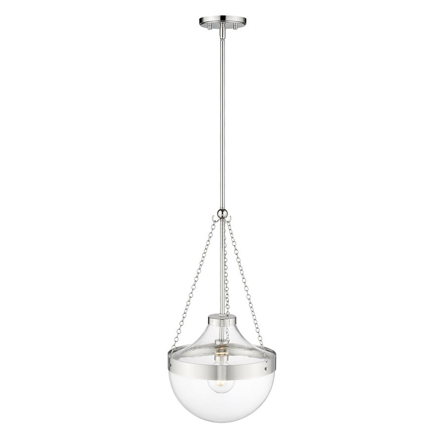 Millennium Lighting Clarra 1Lt Pendant, Polished Nickel
