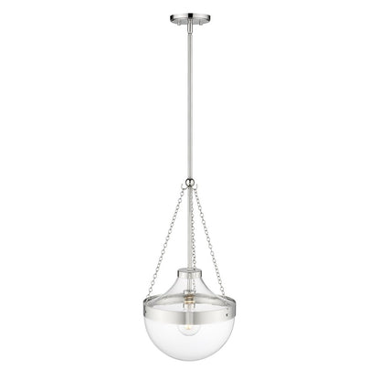 Millennium Lighting Clarra 1Lt Pendant, Polished Nickel
