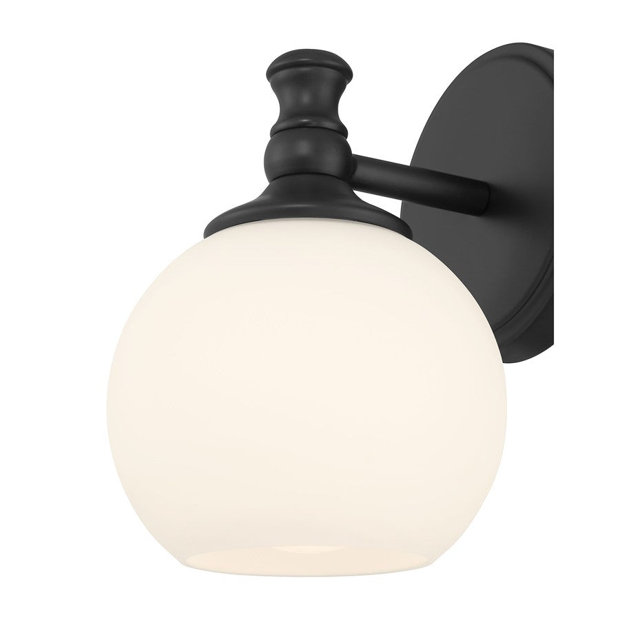 Millennium Orlisse 1Lt Wall Sconce, Black/Etched Opal