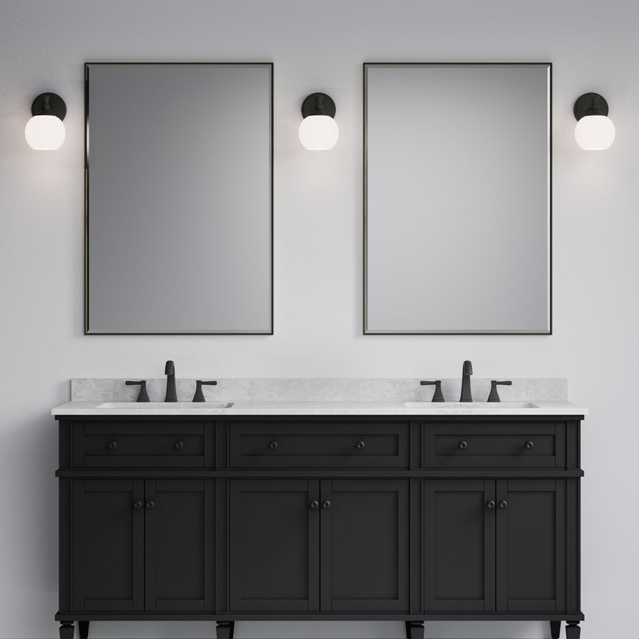 Millennium Orlisse 1Lt Wall Sconce, Black/Etched Opal