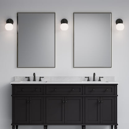 Millennium Orlisse 1Lt Wall Sconce, Black/Etched Opal
