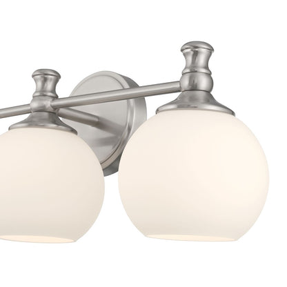 Millennium Orlisse 3Lt Bathroom Vanity Light, Nickel/Etched Opal