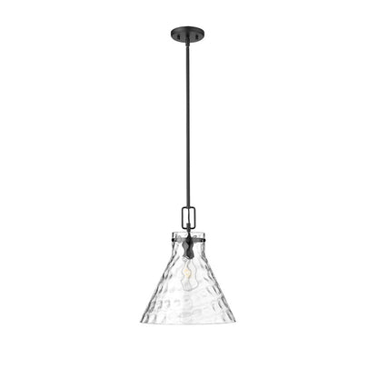 Millennium Lighting Barlon 1Lt Pendant, Black/Clear - 20201-MB