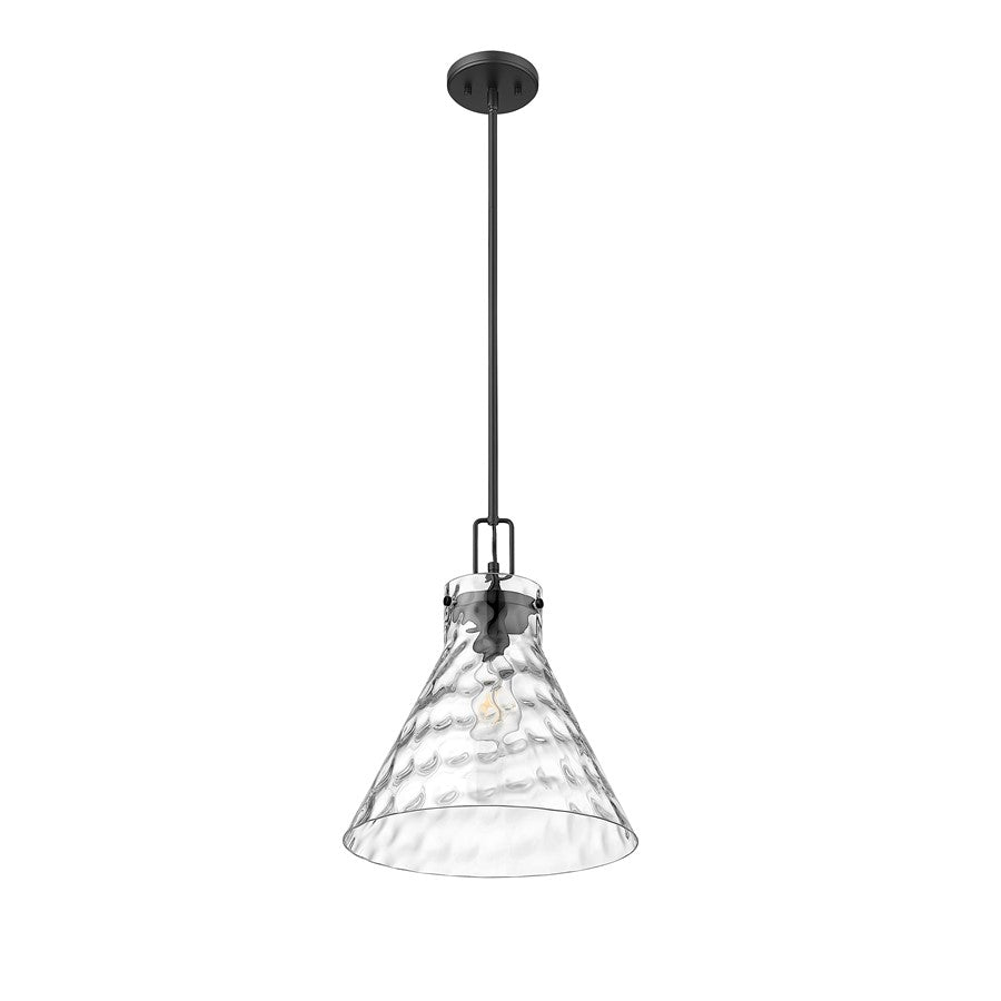 Millennium Lighting Barlon 1Lt Pendant, Black/Clear