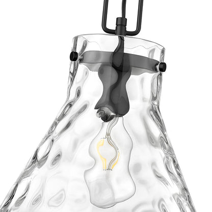 Millennium Lighting Barlon 1Lt Pendant, Black/Clear