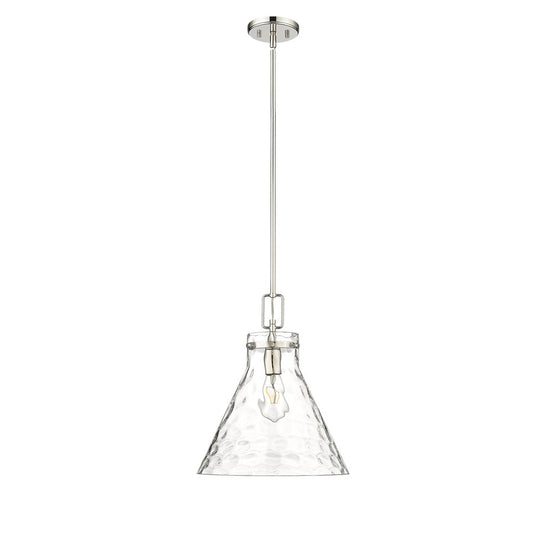 Millennium Lighting Barlon 1Lt Pendant, Polished Nickel/Clear - 20201-PN