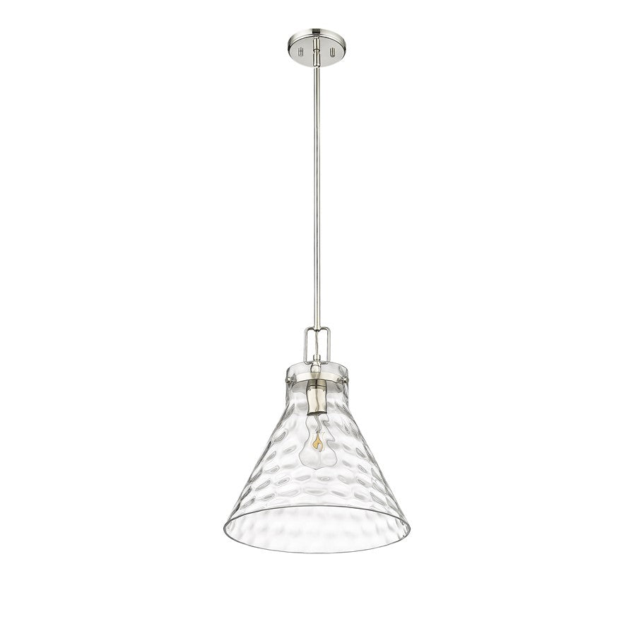 Millennium Lighting Barlon 1Lt Pendant, Polished Nickel/Clear