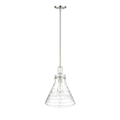 Millennium Lighting Barlon 1Lt Pendant, Polished Nickel/Clear