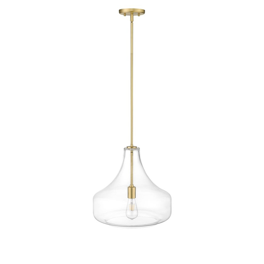 Millennium Lighting Madelynn 1Lt Pendant, Vintage Brass/Clear
