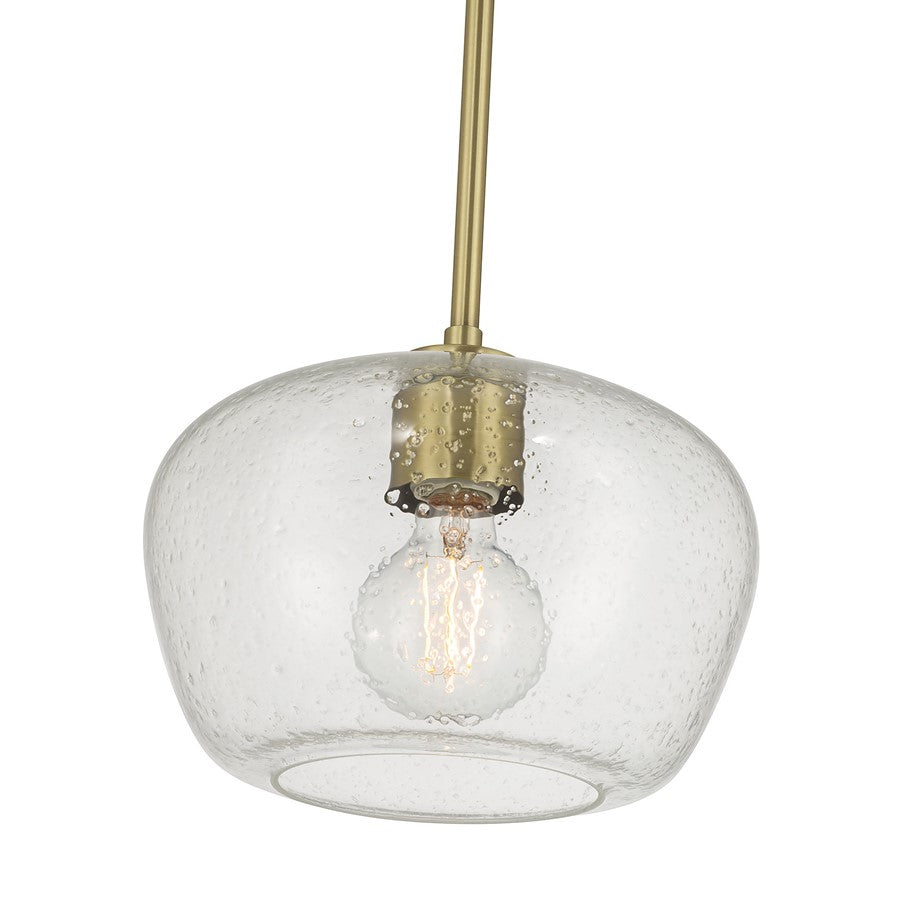 Millennium Lighting Pomari 1Lt 8" Pendant, Brass/Clear Textured