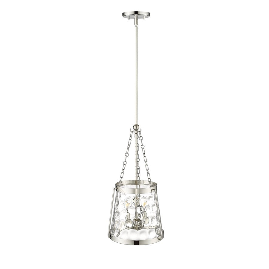 Millennium Lighting Adabella 3Lt Pendant, Polished Nickel/Clear