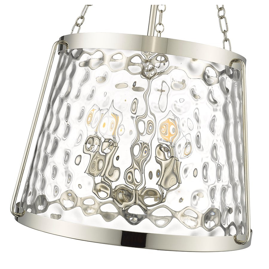 Millennium Lighting Adabella 5Lt Pendant, Polished Nickel/Clear