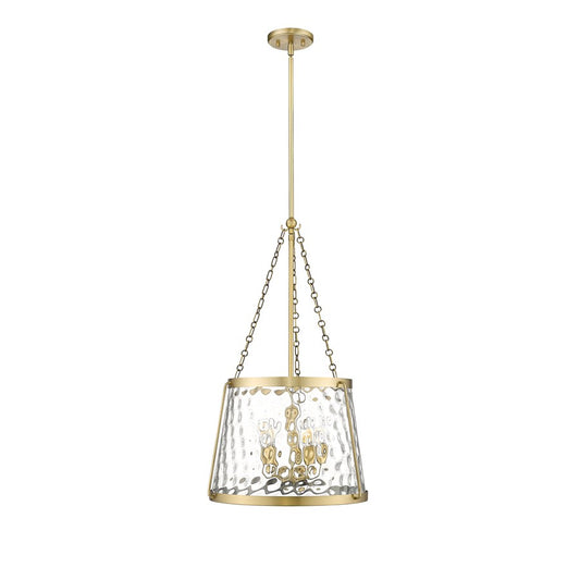 Millennium Lighting Adabella 5Lt Pendant, Vintage Brass/Clear - 20405-VB