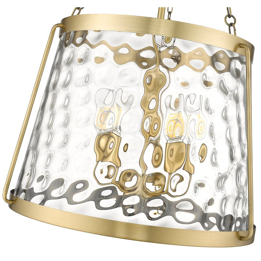 Millennium Lighting Adabella 5Lt Pendant, Vintage Brass/Clear