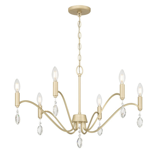 Millennium Lighting Aureline 6Lt Chandelier, Aged Silver - 205106-AGSI