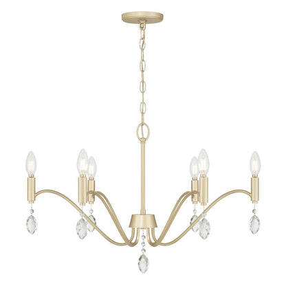 Millennium Lighting Aureline 6Lt Chandelier, Aged Silver
