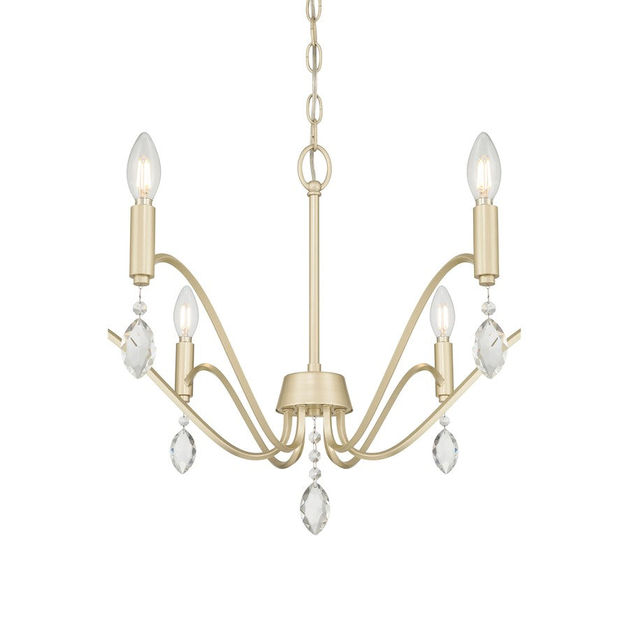 Millennium Lighting Aureline 6Lt Chandelier, Aged Silver