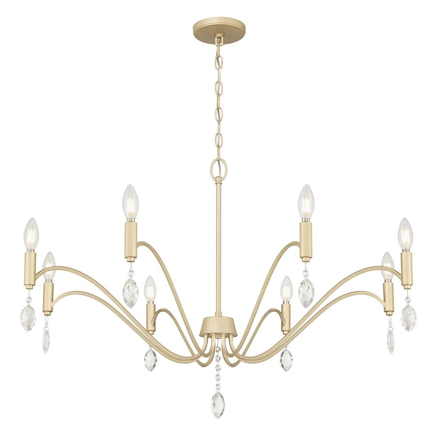 Millennium Lighting Aureline 8Lt Chandelier, Aged Silver - 205108-AGSI