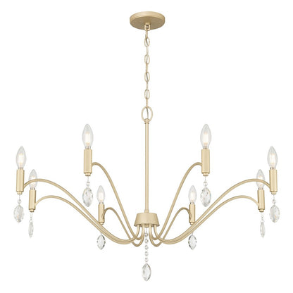 Millennium Lighting Aureline 8Lt Chandelier, Aged Silver - 205108-AGSI