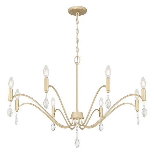 Millennium Lighting Aureline 8Lt Chandelier, Aged Silver - 205108-AGSI