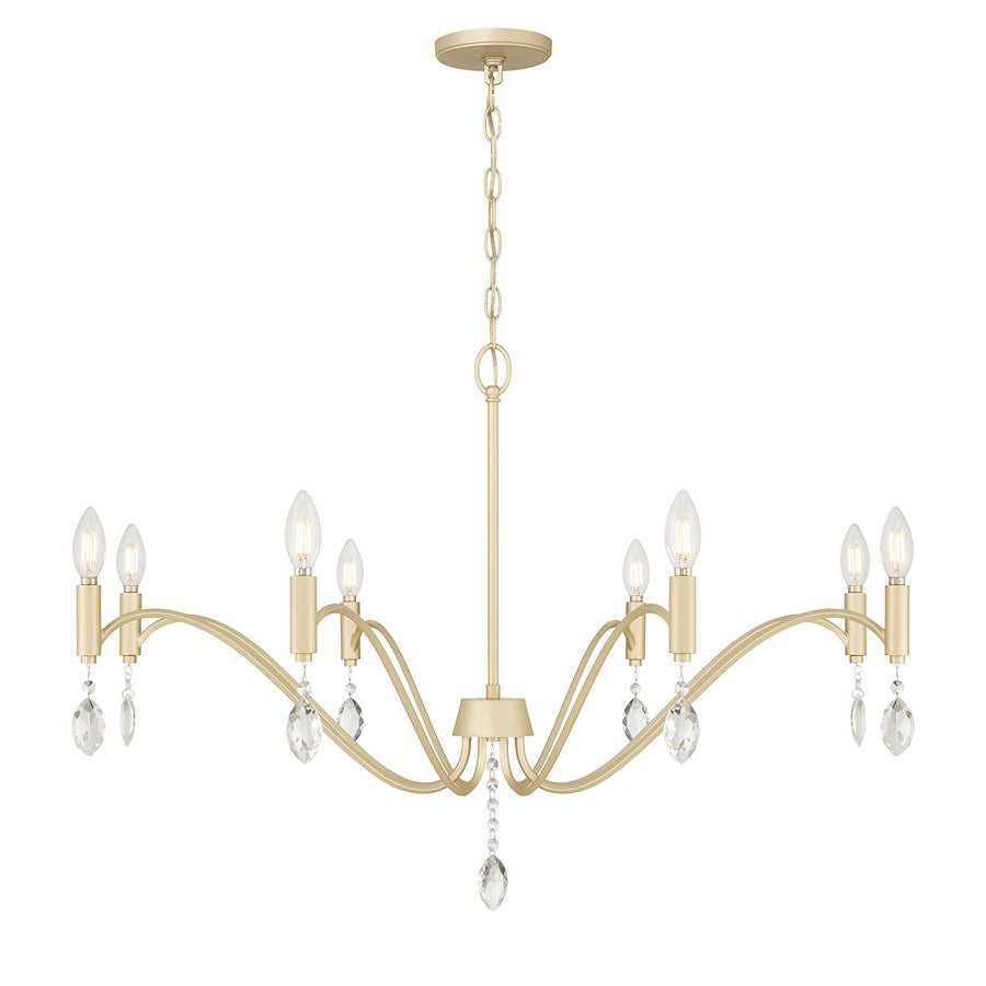 Millennium Lighting Aureline 8Lt Chandelier, Aged Silver