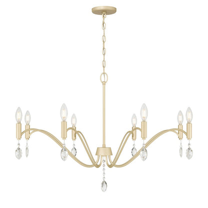 Millennium Lighting Aureline 8Lt Chandelier, Aged Silver