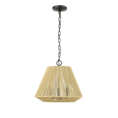 Millennium Lighting Sterling 3Lt Pendant, Black/Cotton Twine - 20603-MB