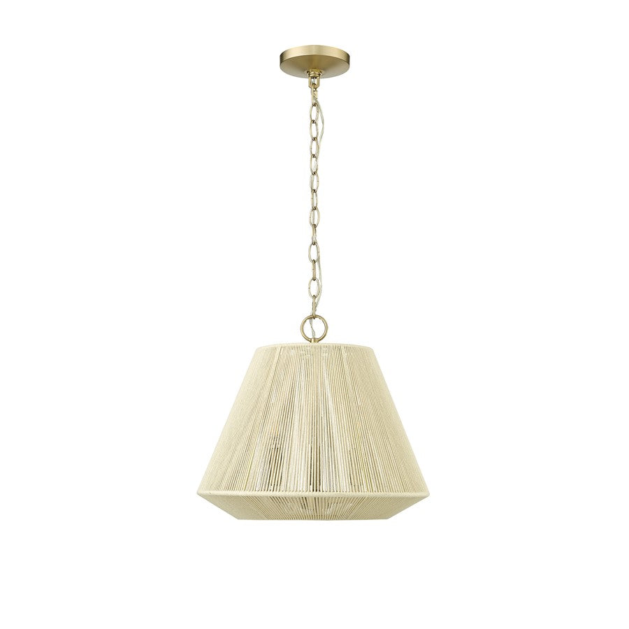 Millennium Lighting Sterling 3Lt Pendant, Modern Gold/Cotton Twine - 20603-MG